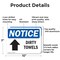 Signmission Dirty Towels (Up Arrow), 10 in W x Rectangle, Aluminum OS-2PACK-NS-A-710-L-11045 - alternate 5